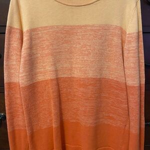 Market & Spruce Orange and Tan Sweater